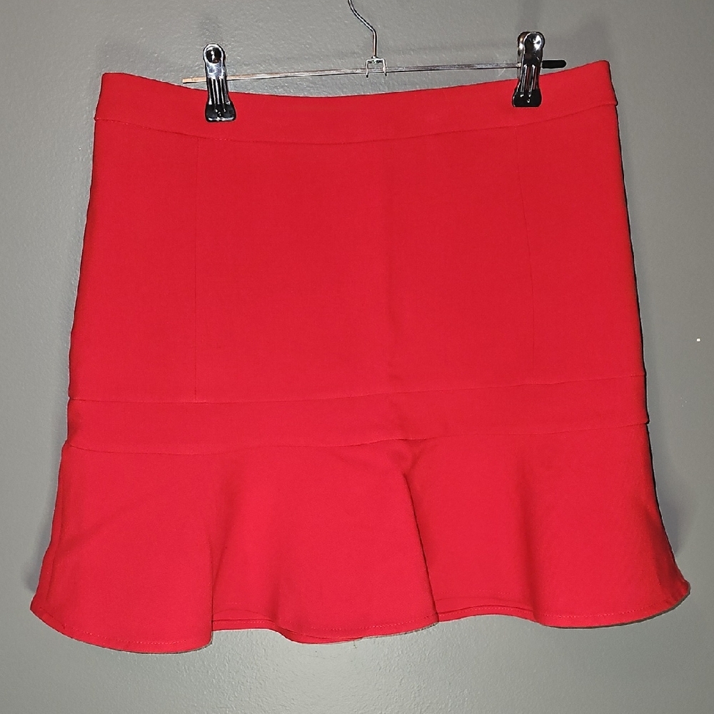 Express Vibrant Red Mini Skirt